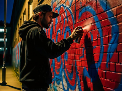 Сибиряк изрисовал экстремизмом стену общежития, заступаясь за родню в Одессе