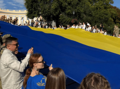 В Одессе развернули 34-метровый флаг Украины 
