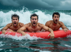 В Одессе троих подростков и троих мужчин унесло в море на матрасах