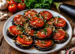 Синенькие с чесноком и помидорами: закуска одесского лета