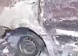 Российский дрон «Ланцет» разнес автобус ТЦК в Одесской области