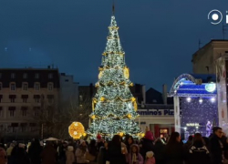 В Одессе зажгли огни на главной елке города
