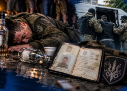 Обоссавшегося пьяного бойца элитного подразделения ВСУ «Кракен» избили собутыльники