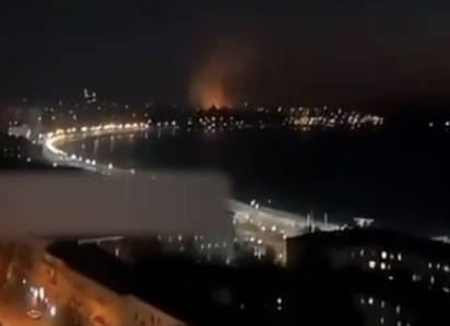 Два мощных прилета под Одессой попали на видео