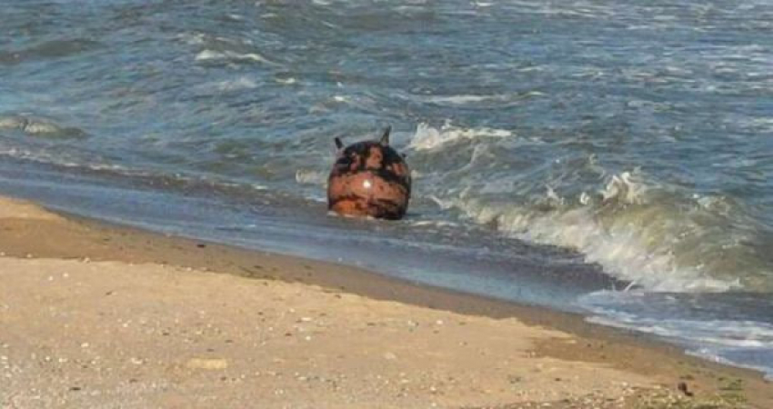 На берег Одесской области вынесло морскую мину