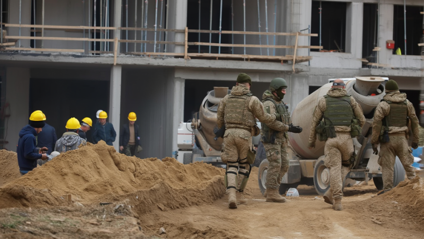 Сотрудники ТЦК мобилизовали бригаду строителей с объекта в Одессе