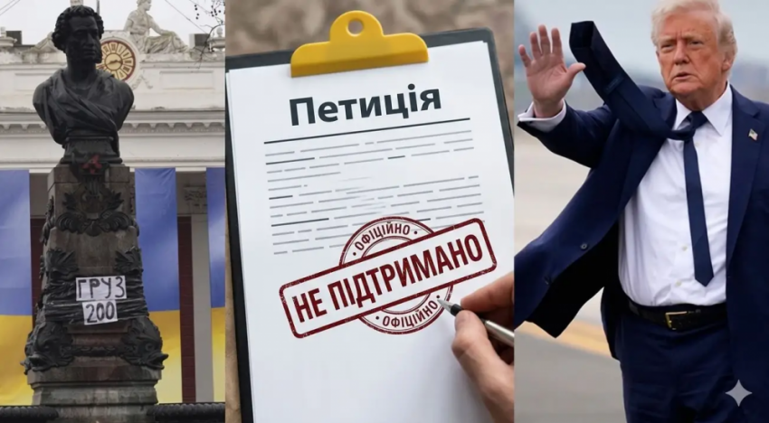 Одесситы не поддержали замену памятника Пушкину на бюст Трампа