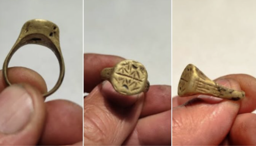 Дунай подарил археологам из Одесской области старинное бронзовое кольцо