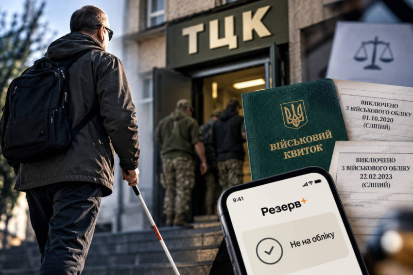 В Одессе слепого мужчину пять дней удерживали в ТЦК, несмотря на снятие с воинского учёта